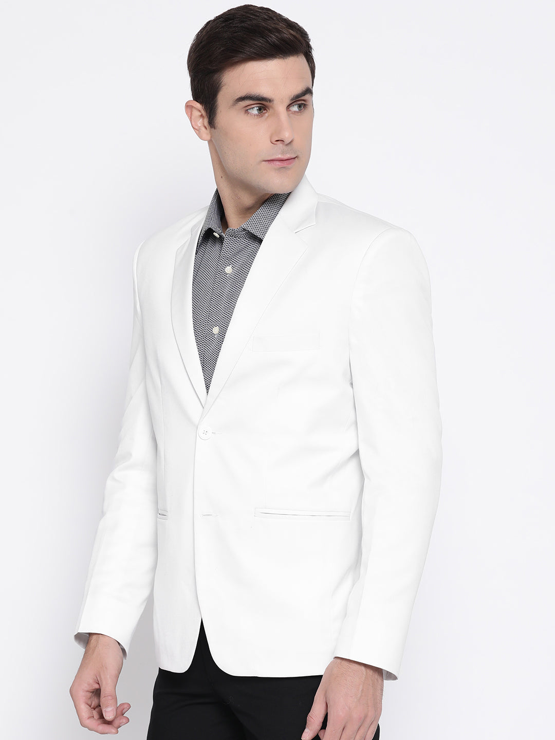 Luxrio Solid Tuxedo Blazer for Men Casual Party Wear Slim Fit Jacket