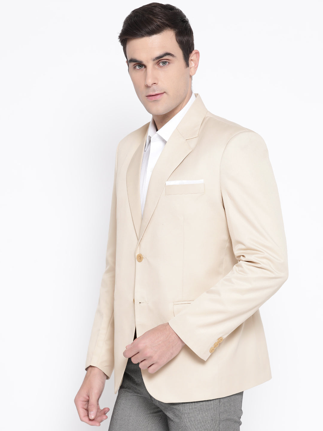 Luxrio Plain Blazer for Men Polyester & Cotton Casual Party Wear Slim Fit Jacket