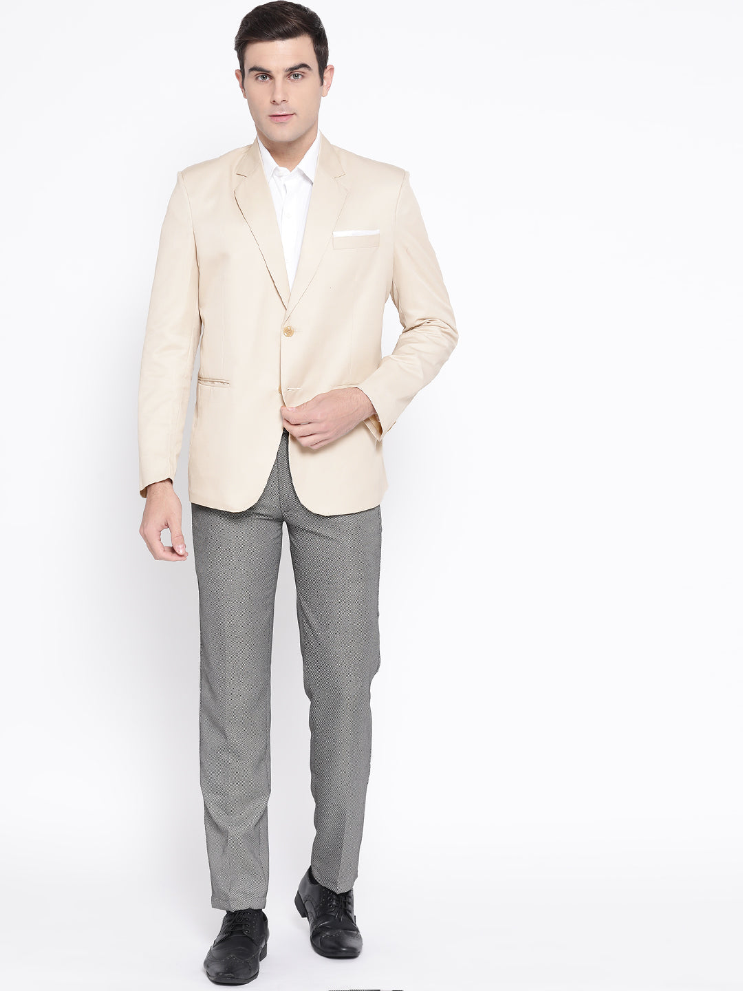 Luxrio Plain Blazer for Men Polyester & Cotton Casual Party Wear Slim Fit Jacket