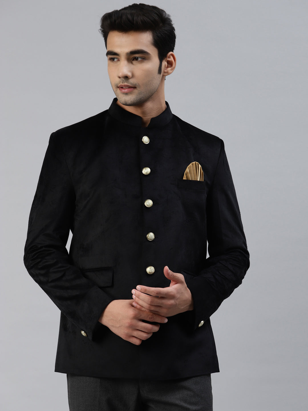 Luxrio Blazer Velvet Tuxedo for Men Black