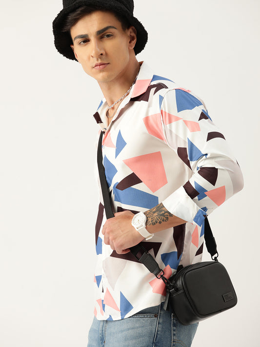 Luxrio Men's Printed Full Sleeves Casual Shirt