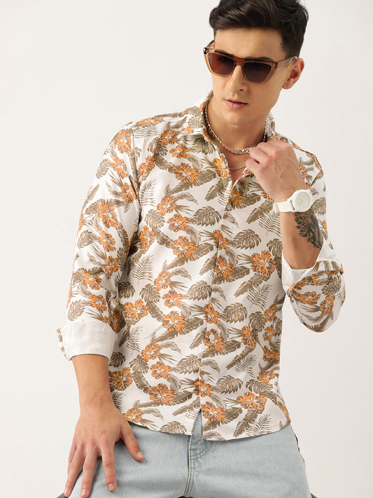 Luxrio Men's Printed Full Sleeves Casual Shirt