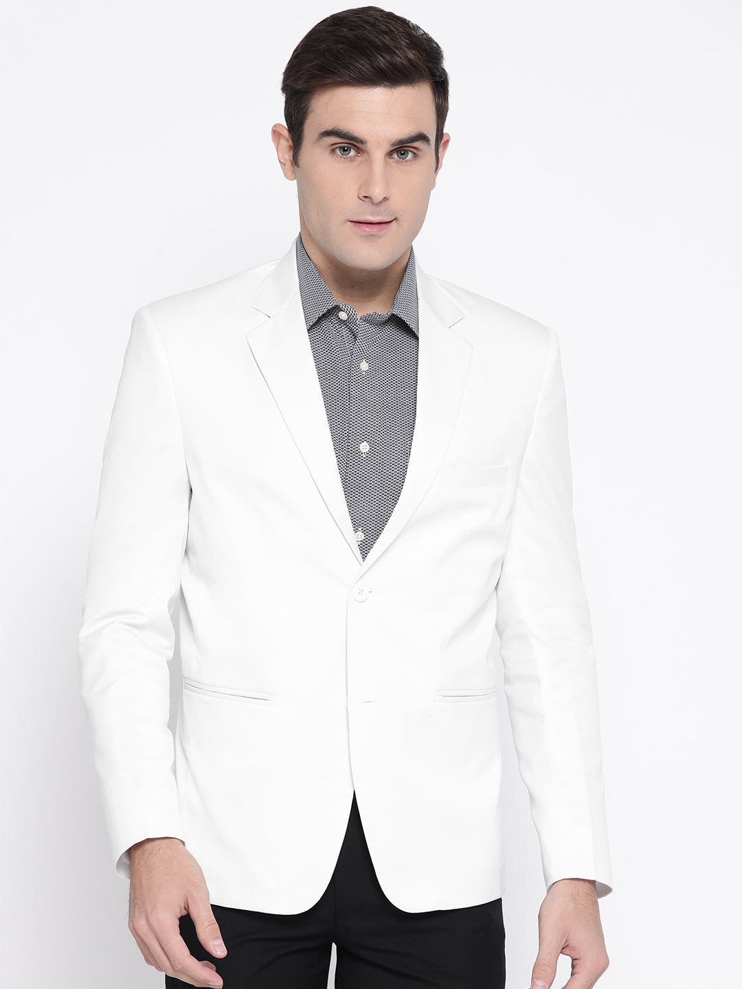 Luxrio Solid Tuxedo Blazer for Men Casual Party Wear Slim Fit Jacket