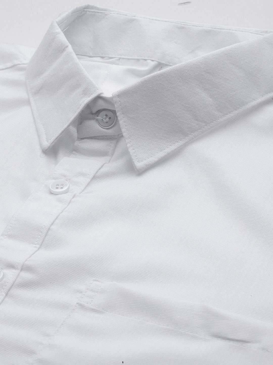 Luxrio Men's Checkered Full Sleeves Formal Shirt White
