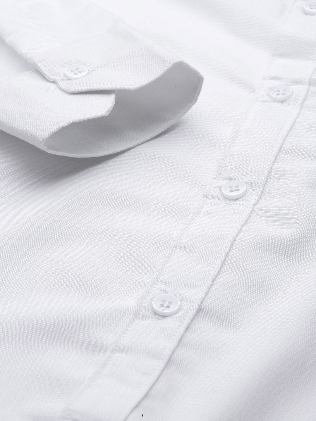 Luxrio Men's Checkered Full Sleeves Formal Shirt White