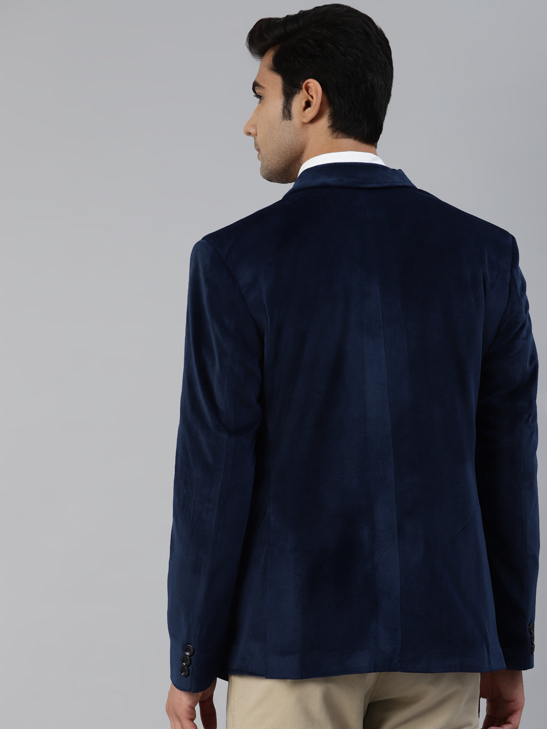 Luxrio Blazer Velvet Tuxedo for Men Navy Blue