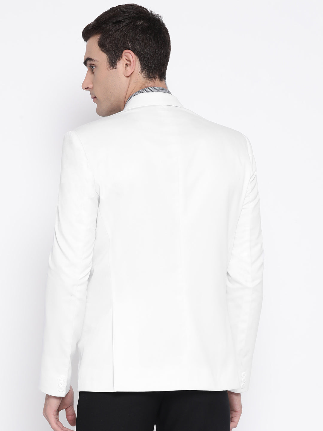 Luxrio Solid Tuxedo Blazer for Men Casual Party Wear Slim Fit Jacket