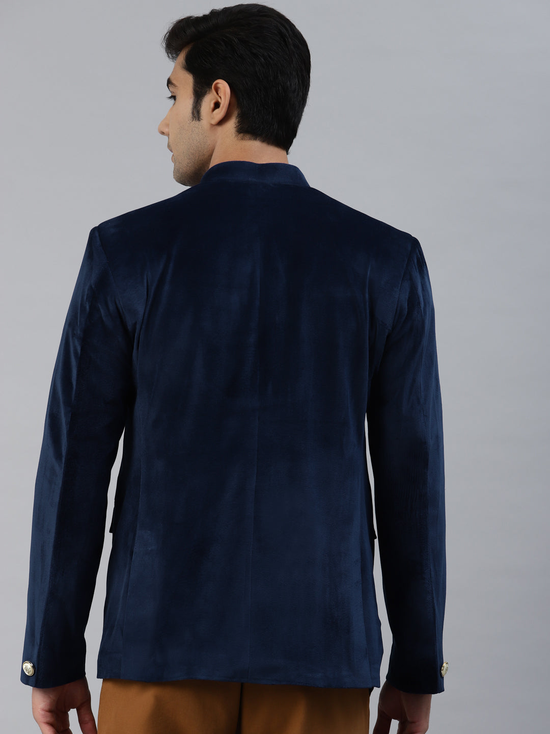 Luxrio Blazer Velvet Tuxedo for Men Navy Blue