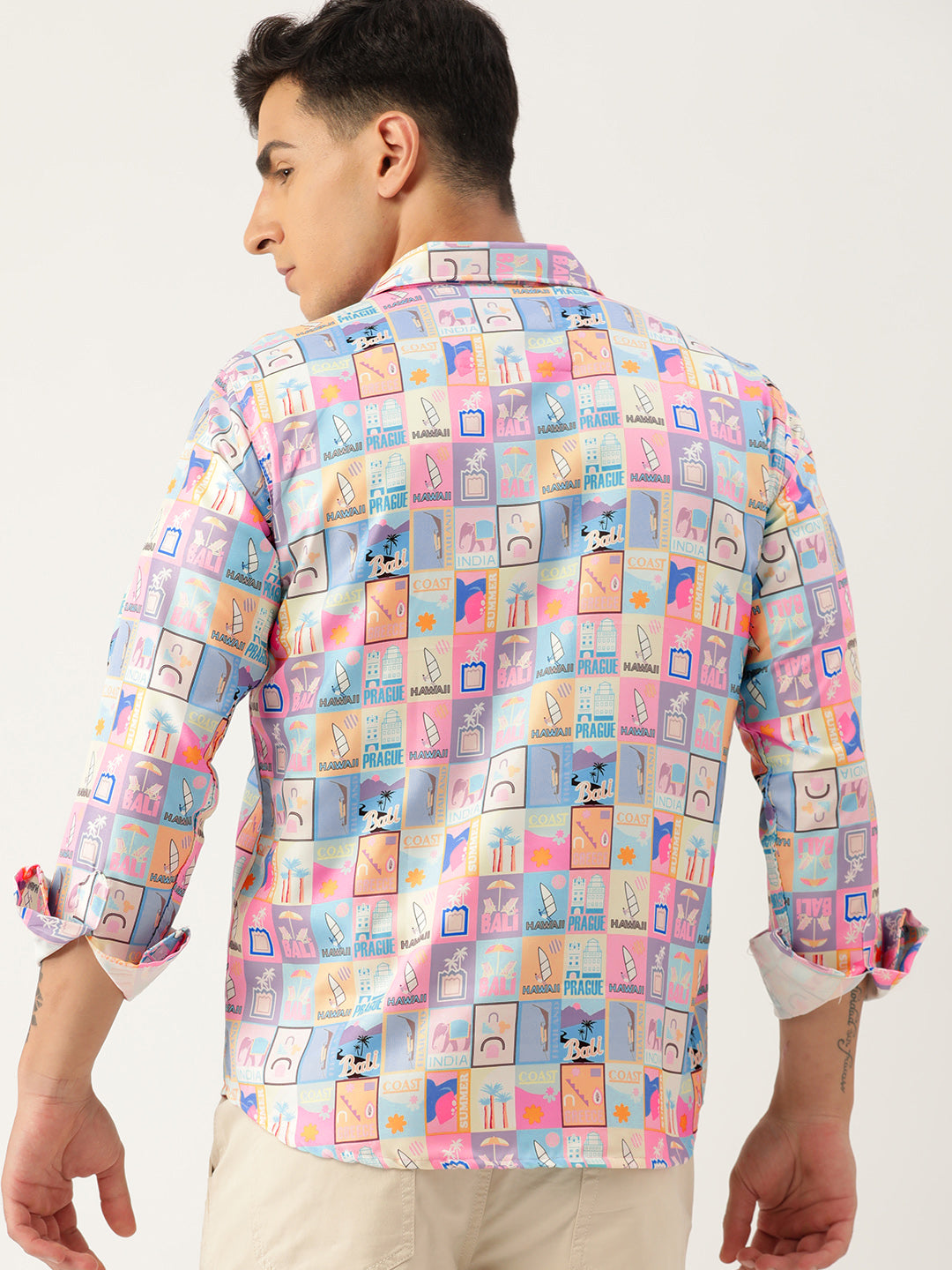 Luxrio Men's Printed Full Sleeves Casual Shirt
